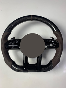 Volant <span class=keywords><strong>sport</strong></span> de qualité supérieure pour Classe E en fibre de carbone forgée et cuir W205/W204/W212/W213/W177/W218/W211 <span class=keywords><strong>A250</strong></span> - Product Image 3