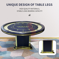 Table de poker de luxe moderne personnalisée YS pour Texas Hold'em, table de jeu de casino écologique