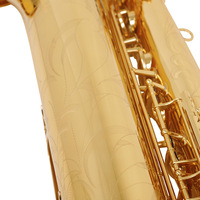 High Quality Brass Eb Baritone Saxophone with Gold Lacquer Finish Hand Engravings Easy Install Wind Instrument with Accessories