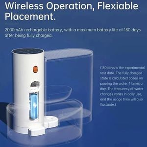 Distributeur d'eau automatique sans fil intelligent 3L pour animaux de compagnie, ultra silencieux, 180 jours d'autonomie - Product Image 4