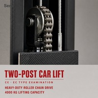 Sera Nouvelle Version Améliorée à Forte Demande Pont Élévateur Automobile 2 Poteaux à Double Cylindre Hydraulique 4T, Capacité de Levage 4000 kg, Certifié