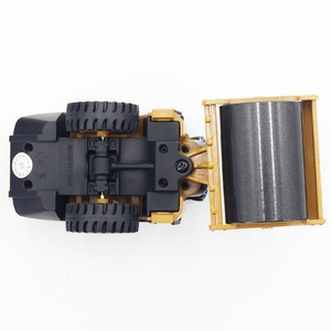 SJY-1715 1:50 Compacteur routier moulé sous pression, modèle de construction en alliage métallique avec roues en acier, véhicule miniature 1/50 - Product Image 4