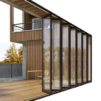 Deda Sun Room puertas plegables personalizadas Puerta de vidrio plegable corredera exterior