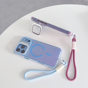 เคสโทรศัพท์มือถือแบบใสแม่เหล็ก สำหรับ iPhone 17 16 15 14 13 Pro Max พร้อมสายคล้องซิลิโคน ฝาหลังแข็ง PC ป้องกันอย่างดี - Product Image 5