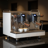 Machine à café professionnelle à grande capacité, résistante, pour usage commercial, 2 groupes, semi-automatique, machine à expresso