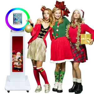휴대용 서있는 Ipad 사진 부스 흰색 또는 검은 색 Ipad 부스 쉘 크리스마스 파티를위한 휴일 프로모션