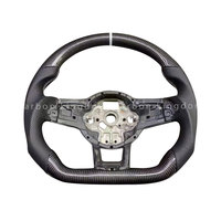 Volant en fibre de carbone d'usine pour Volkswagen Golf 6 MK6 MK5 GTI Amélioration de l'intérieur de la voiture Sans palettes