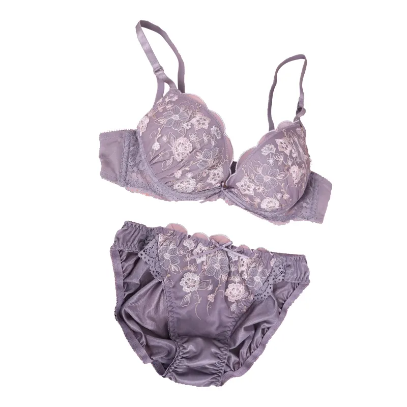 Fornecimento direto da fábrica conjunto de lingerie floral bordado sexy para mulheres baixo preço roupa íntima sexy para mulheres maduras