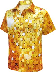 <span class=keywords><strong>Disco</strong></span> personnalisé sublimation impression Piqué chemise pour homme à manches courtes Vintage bouton-Up <span class=keywords><strong>Polo</strong></span> discothèque fête T-Shirt haut - Product Image 6