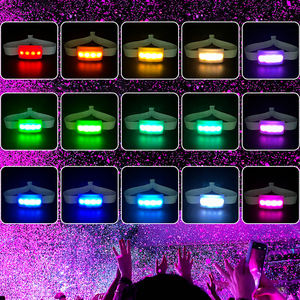 Sunjet nouveau produit 4 Leds 433mhz DMX télécommandé RGB LED Bracelet Festival lampe de poche tissu Led Bracelet pour événement - Product Image 4