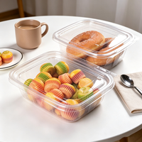 Boîte de pâtisserie jetable en plastique transparent avec couvercle rabattable, empilable, pour donuts, cupcakes et pâtisseries - Vente en gros