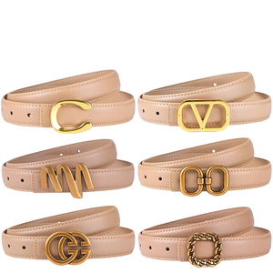 <span class=keywords><strong>Ceinture</strong></span> pour <span class=keywords><strong>femme</strong></span> en alliage fin doré antique, avec <span class=keywords><strong>boucle</strong></span> personnalisée, style professionnel, haut de gamme, décorative simple, largeur 2,3 cm, polyvalente pour robe - Product Image 4