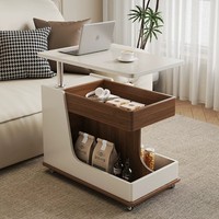 Table console multifonctionnelle pliable en bambou, table d'appoint relevable en bois, mobilier de salon moderne et luxueux pour petits appartements