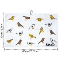 Serviette de golf quantité minimale de commande bas Serviette de golf motif gaufré en microfibre avec logo personnalisé avec mousqueton
