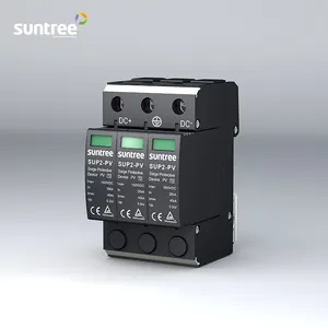 SUP2-PV 1500V 40KA Zwart Spd 3 Fase Solar Dc Power Strip Surge Protector