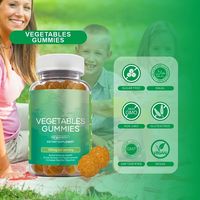 HDK OEM ODM Permen Jeli Sayuran Campuran Buah dan Sayuran 180mg Vegan Bebas Gula Peningkat Imunitas Fitonutrien Suplemen Kesehatan Pencernaan