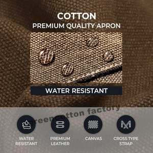 Tablier de cuisine en toile de <span class=keywords><strong>coton</strong></span> avec logo personnalisé, dos croisé pour homme, durable, résistant à l'huile, non décolorant, pour la cuisine à domicile, la pâtisserie - Product Image 5
