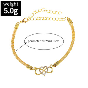 ज्यामितीय हृदय न्यूनतम टखने चांदी की चेन ठीक गहने 18k सोने की महिलाओं के लिए स्टेनलेस स्टील के टैंक - Product Image 6