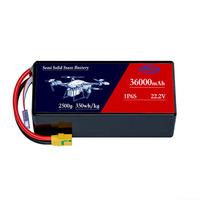 Baterai Drone Semi-Solid-State 22.2V 6S 10C High-Pulse 22Ah dengan Colokan XT90 dan 1500 Siklus