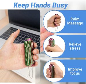 Button Click,Spinners,<b>Little</b> Ouchies Pain Stim Fidget Spiky Toy for Adults with Keychain,3-in-1 Design for Stress Relief - Product Image 5