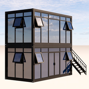 Casa Contenedor Modificada de Diseño Industrial Rectangular con Escaleras y Ventanas para Uso Residencial - Product Image 3