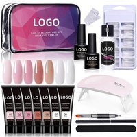Kit de gel UV d'art d'ongle professionnel Base d'outil et couche de finition Extension de kit d'extension d'ongle de gel de poly ensemble de kit d'extension d'ongle de haute qualité