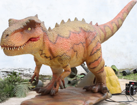 Dinosaure T-Rex animatronique télécommandé à monnayeur, avec revêtement en silicone et structure en acier, pour parcs d'aventure à thème rugissant