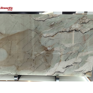 Lastra di <span class=keywords><strong>Marmo</strong></span> Quarzite Lucidata e Smaltata di Alta Qualità OEM/ODM per Pareti e Pavimenti, Pannello per Sfondo TV - Product Image 1