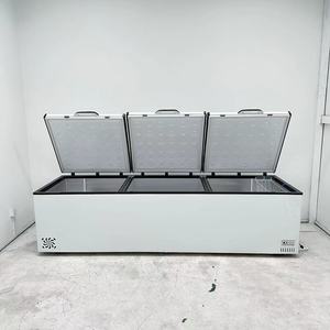 Gabinete de Hielo abierto superior del congelador de pecho profundo horizontal comercial de tres/cuatro puertas para exhibir la carne de pescado utilizada para congelar - Product Image 4
