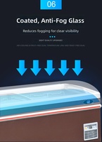 Congélateur commercial combiné avec porte vitrée, type îlot, à refroidissement ventilé pour aliments surgelés, crème glacée, poulet, poisson, fruits de mer