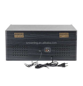 Tocadiscos Bluetooth Empire 6 en 1 con 3 velocidades y radio FM <span class=keywords><strong>de</strong></span> estilo moderno <span class=keywords><strong>de</strong></span> mediados <span class=keywords><strong>de</strong></span> siglo, reproductor <span class=keywords><strong>de</strong></span> CD y entrada <span class=keywords><strong>auxiliar</strong></span> <span class=keywords><strong>de</strong></span> 3.5 mm - Product Image 2