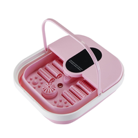 Baignoire de Massage Pliable et Chauffante Électrique pour Pieds – Appareil Portable de Spa et Massage des Pieds avec Rouleaux