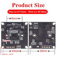 Módulo de Cámara PCBA con Sensor CMOS F22 de 3 mm y 95 mm sin Distorsión, Montaje M12, Visión Artificial, USB 2.0, 1080P, para Detección Facial
