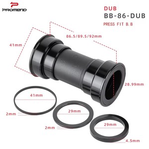 Promend 92mm 89.5mm Piezas de Bicicleta de Aleación de Aluminio y Acero 29MM <span class=keywords><strong>BB92</strong></span> DUB EJE DE BIELAS con Rodamiento Sellado PRESSFIT - Product Image 5
