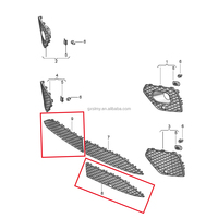 1 Paire de Grilles de Pare-chocs Avant Neuves Argentées de Haute Qualité pour Bentayga 2021 - Centre-Gauche Droit - avec ACC OE 36A807675L/36A807676E