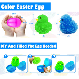 Suministros <span class=keywords><strong>de</strong></span> Pascua <span class=keywords><strong>de</strong></span> Pafu, recuerdo <span class=keywords><strong>de</strong></span> fiesta, huevos <span class=keywords><strong>de</strong></span> plástico rellenables, juguete colorido para niños, regalos novedosos, lindos huevos <span class=keywords><strong>de</strong></span> Pascua con pollito suave LED - Product Image 5