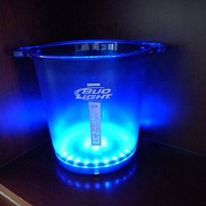 Đảng Deco in logo màu sắc thay đổi Tủ đông Cooler rõ ràng nhựa Xô đá - Product Image 1