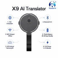 Traducteur de langues X9, 146 langues, conversation vocale, appel vidéo, traduction de photos et de textes pour les visites de clients à l'étranger