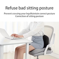 Coussin de siège en mousse à mémoire de forme avec support dorsal, coussin ergonomique pour chaise de bureau, étudiant et soutien lombaire pour voiture