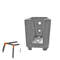 Connecteur de profil fixe en alliage d'aluminium trapézoïdal à angle droit de 90 degrés pour accessoires modernes de bureau, cuisine, salle à manger et salle de bain