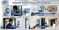 HF Security RA08 8 inç Android Temassız Biyometrik Erişim Kontrol Terminali Ofis, Otel ve Spor Salonları için