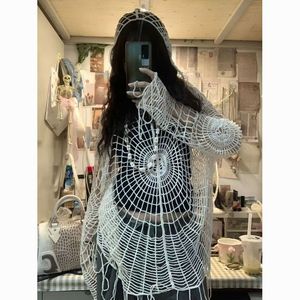 Haut tricoté Y2K motif toile d'araignée pour femme, style <span class=keywords><strong>sexy</strong></span> et original, Ropa De Muje <span class=keywords><strong>Spiderman</strong></span>, grande taille, vêtements décontractés, tenue de soirée, vente en gros AL097-W - Product Image 3