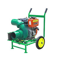 Pompa Air mesin Diesel sentrifugal 5,5 kW dengan tekanan tinggi 3/4/6 inci pendorong ganda pompa semprot mesin Diesel berpendingin udara