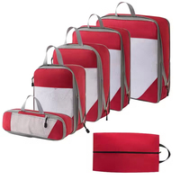 Lot de 6 cubes de compression de voyage personnalisés, imperméables et légers, pour l'organisation des bagages – Vente en gros à prix abordable