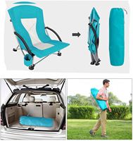 Chaise pliante courte pour la plage et le camping en plein air