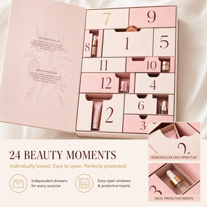Cajas de cartón verdes plegables y planas para envíos, reciclables, personalizadas, tipo calendario de Adviento, para logística de tiendas en línea. - Product Image 3