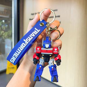 3D American Movies Optimus Primes personaje llavero suave PVC goma Bumblebeed llavero - Product Image 5
