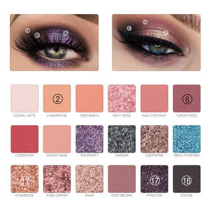 Grosir Vegan & bebas zat warna Eye Shadow berpigmen tinggi Matte palet rias mata berkilau - Product Image 6