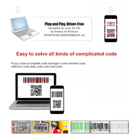 Module de scanner de codes-barres 1D/2D intégré EDOO E8-M2 RS232 USB, moteur de lecture pour kiosque