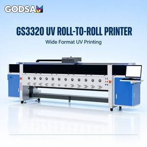 เครื่องพิมพ์ยูวีแบบม้วนต่อม้วน ขนาด 3.2 เมตร 8 หัวพิมพ์ I3200 สำหรับงานพิมพ์อิงค์เจ็ทแบบกว้าง สำหรับพิมพ์ป้ายไวนิล ตาข่าย PVC งานพิมพ์แบบแบทช์ และงานพิมพ์ตามสั่ง - Product Image 1